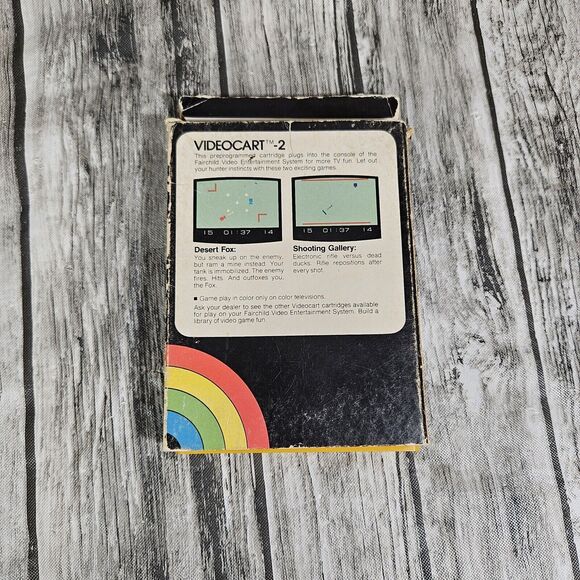 VTG Fairchild Channel F Videocart 2 Desert Fox Shooting Gallery Game Working - Picture 4 of 8